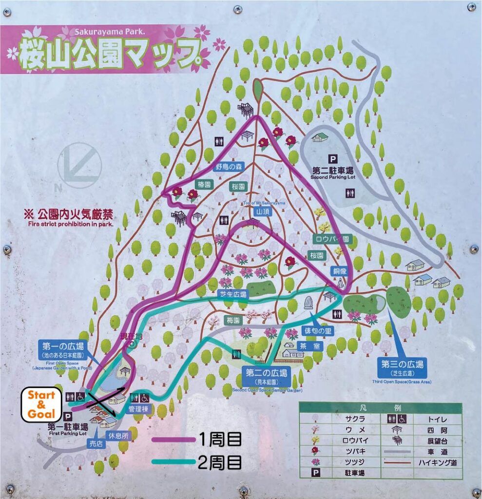 桜山公園マップ
